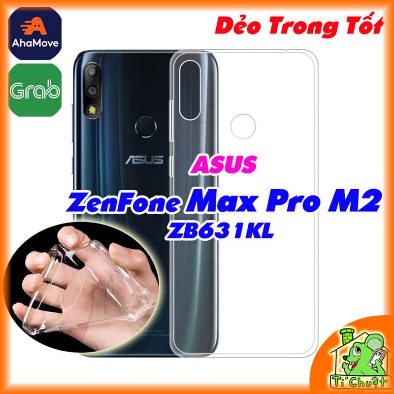 [Loại Tốt] Ốp lưng Asus Zenfone Max Pro M2 ZB631KL Silicon Dẻo Trong Suốt