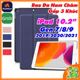 [Ảnh Thật] Bao Da iPad 10.2" Gen 7/8/9 2019/2020/2021 Gấp 3 Khúc Lưng Cứng Có Nam Châm 1