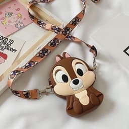 [Mới] Túi xách đeo chéo silicon hình sóc nâu chip & dale thời trang dễ thương đựng bì lì xì mỹ phẩm 8