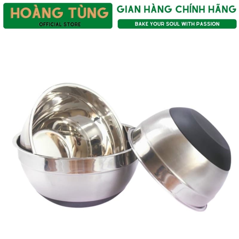 Âu Inox Trộn Bột, Bát Inox Có Đế Chống Trượt