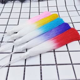 Tua rua ombre 13cm phụ kiện treo quạt gắn áo trang trí xinh xắn 6