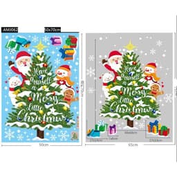 Decal trang trí Noel hít tĩnh điện - Cây thông xanh đặc sắc và những người bạn 2