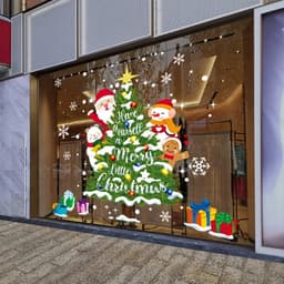 Decal trang trí Noel hít tĩnh điện - Cây thông xanh đặc sắc và những người bạn 4