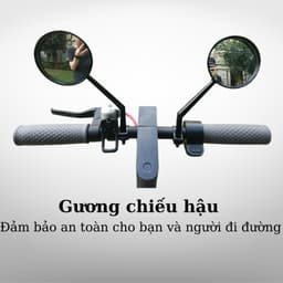 Gương xe đạp thể thao cổ dài, Gương cầu lồi xe đạp BẢN 8CM TO quay 360 độ linh hoạt, tiện lợi GX02 2