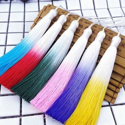 Tua rua ombre 13cm phụ kiện treo quạt gắn áo trang trí xinh xắn 5
