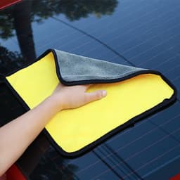 Khăn Lau Xe Microfiber 3M (2 Mặt Vàng - Xám) Siêu Thấm, Không Đổ Lông Chuyên Dụng Cho Ô Tô Xe Hơi Xe Máy 2