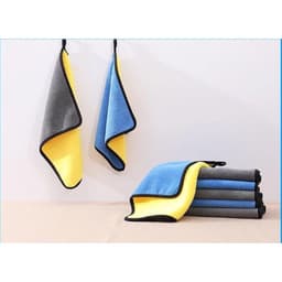 Khăn Lau Xe Microfiber 3M (2 Mặt Vàng - Xám) Siêu Thấm, Không Đổ Lông Chuyên Dụng Cho Ô Tô Xe Hơi Xe Máy 5