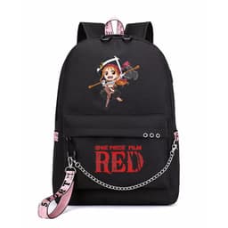 Balo thông minh đen in hình One Piece Film Red ver ÁO ĐEN anime chibi dễ thương cặp sách đi học 2
