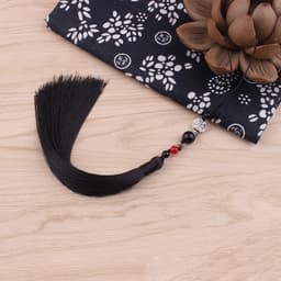 Dây tua rua gắn ngọc nhiều màu mặt bạc đeo hông treo quạt sáo phong cách cổ trang xinh xắn dễ thương phụ kiện 6