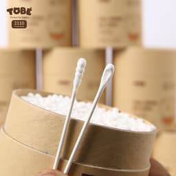 Tăm bông sơ sinh hãng TOBÉ an toàn cho bé, tiện lợi cho cả gia đình hộp 400 que 3