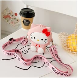 [Mới] Túi xách đeo chéo silicon hình mèo kitty thời trang dễ thương 2