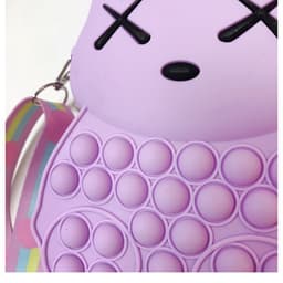 [Mới] Túi xách đeo chéo silicon hình gấu Bearbrick pop it bong bóng giảm căng thẳng, thời trang dễ thương 6