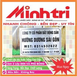 Bảng Công Ty, Bảng Số Nhà Alu Trắng Xước In UV Có Logo – Tặng Kèm Keo Dán Chuyên Dụng, Bền Đẹp Ngoài Trời 3