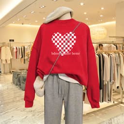 Áo Sweater Nam/Nữ HappyFamily Màu Xanh Rêu Hình Trái tim bdoot mader bemr Chất Nỉ Da Cá 100 Cao Cấp 2