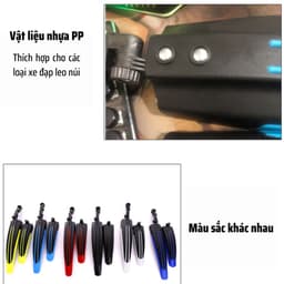 Dè chắn bùn xe đạp thể thao sọc nhiều màu sắc, chắn bùn bánh to chất liệu bền bỉ - CB02 6