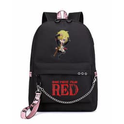 Balo thông minh đen in hình One Piece Film Red ver ÁO ĐEN anime chibi dễ thương cặp sách đi học 4