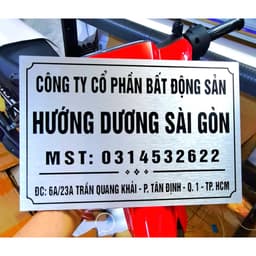 Bảng Công Ty, Bảng Số Nhà Alu Trắng Xước In UV Có Logo – Tặng Kèm Keo Dán Chuyên Dụng, Bền Đẹp Ngoài Trời 7