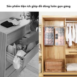 Túi Treo Đồ Lót JYoohome 2 Mặt 30 Ngăn Túi Đựng Tất Vớ Áo Lót 2 Dây Tiện Lợi Giỏ Túi Xách 3