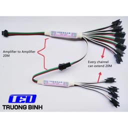 SP004E ĐIỀU KHIỂN LED FULL MÀU ARGB WS2812B WS2811 VỚI DÂY KÍCH HOẠT HIỆU ỨNG NƯỚC CHẢY CẦU VỒNG 7