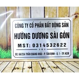 Bảng Công Ty, Bảng Số Nhà Alu Trắng Xước In UV Có Logo – Tặng Kèm Keo Dán Chuyên Dụng, Bền Đẹp Ngoài Trời 6