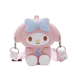 [Mới] Túi xách đeo chéo silicon hình thỏ hồng tai dài, thời trang dễ thương đựng bao lì xì mỹ phẩm 6