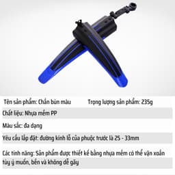 Dè chắn bùn xe đạp thể thao sọc nhiều màu sắc, chắn bùn bánh to chất liệu bền bỉ - CB02 8