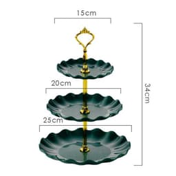 Khay mứt 3 tầng bằng nhựa, Khay đựng bánh kẹo mứt hoa quả 3 tầng decor, 8
