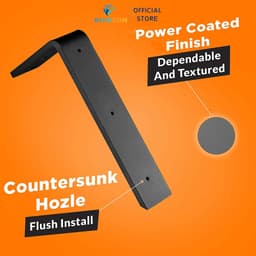 Bộ 2 chân đế chữ L BLUEZON hỗ trợ mặt bàn, ke chữ L dày 1cm treo tường bằng thép đặc phủ sơn tĩnh điện 3