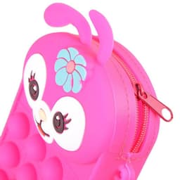 [Mới] Túi xách silicon pop-it đeo chéo hình thỏ hoa cho bé thời trang đựng bao bì lì xì, mỹ phẩm 3