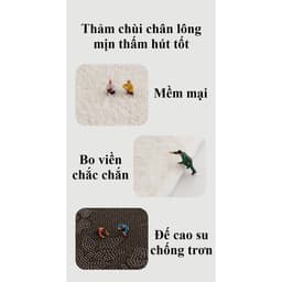 Thảm chùi chân lông mịn họa tiết HOA VÀNG thấm hút tốt phong cách Châu Âu 4