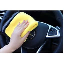 Khăn Lau Xe Microfiber 3M (2 Mặt Vàng - Xám) Siêu Thấm, Không Đổ Lông Chuyên Dụng Cho Ô Tô Xe Hơi Xe Máy 3