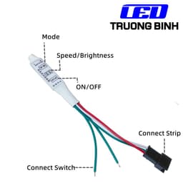 SP004E ĐIỀU KHIỂN LED FULL MÀU ARGB WS2812B WS2811 VỚI DÂY KÍCH HOẠT HIỆU ỨNG NƯỚC CHẢY CẦU VỒNG 3