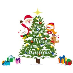 Decal trang trí Noel hít tĩnh điện - Cây thông xanh đặc sắc và những người bạn 6