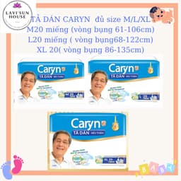 [COMBO 3 GÓI] Tã dán Người Lớn Caryn đủ size M/L/XL 20- Thấm hút tốt, khử mùi, chính hãng 4