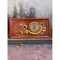 Đồng hồ treo tường gỗ hương kích thước 41.81cm 8