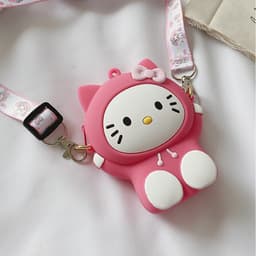 [Mới] Túi xách đeo chéo silicon hình mèo kitty thời trang dễ thương 7