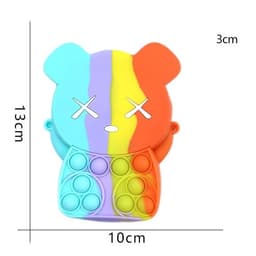 [Xả kho] Túi xách đeo chéo silicon hình gấu Bear rick pop it bong bóng giảm căng thẳng, thời trang dễ thương 5