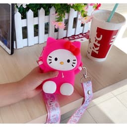 [Mới] Túi xách đeo chéo silicon hình mèo kitty thời trang dễ thương 4