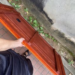 Tranh Đồng hồ treo tường gỗ hương kích thước 67*127cm 6