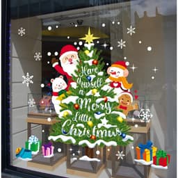 Decal trang trí Noel hít tĩnh điện - Cây thông xanh đặc sắc và những người bạn 5