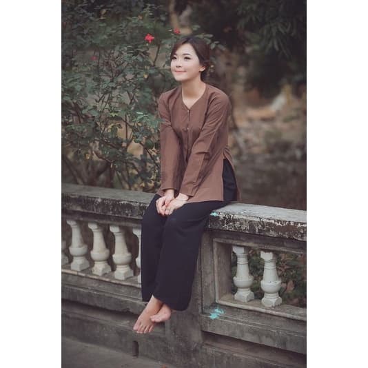 Áo bà ba nâu không kèm quần - MAY SỈ BÀ BA THEO YÊU CẦU