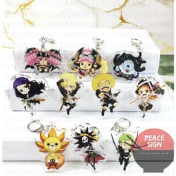 (mua 1 tặng 1) (ÁO ĐEN) Móc khóa in hình One Piece Film Red Đảo hải tặc mica acrylic chibi anime cute tiện lợi 1