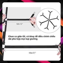 Kẹp ga giường drap 6 chiều chắc chắn chống xê dịch cố định và giữ phẳng 4