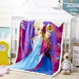 Chăn lông cừu cho bé chăn cừu kích thước 1mx1m4 mẫu ngựa hồng Pony - drapbeding 2