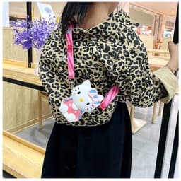 [Mới] Túi đeo chéo silicon hình mèo hello kitty thời trang làm quà tặng giáng sinh cho bé gái 3