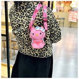 [Mới] Túi đeo chéo silicon hình mèo hello kitty thời trang làm quà tặng giáng sinh cho bé gái 2