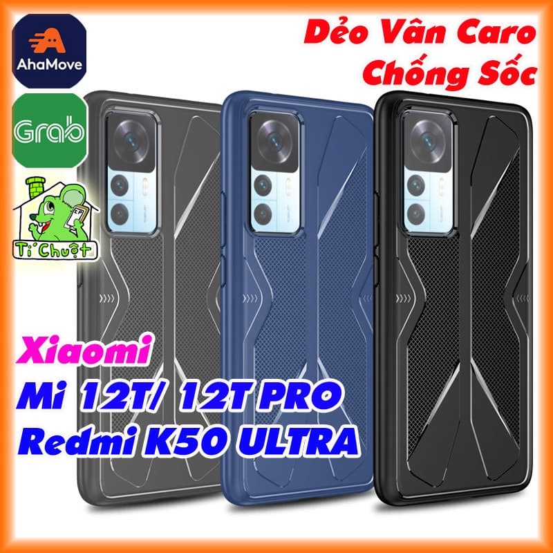 [Chống Sốc] Ốp Lưng XIA0MI Mi 12T/ 12T PRO/ Redmi K50 ULTRA Vân CARO