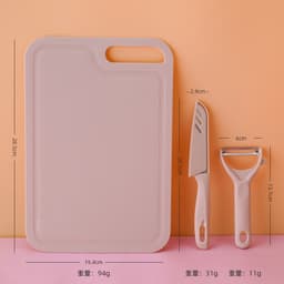 Bộ dao thớt 5 món từ thép không gỉ kháng khuẩn chế biến đồ ăn dặm cho bé an toàn, tiện lợi VINBEO -[ANI06] 6