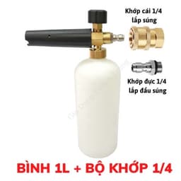 Bình Phun Tạo Bọt Tuyết 1000ml + Súng Rửa Xe Áp Lực Ren 22mm ( Tặng Kèm Béc Mỏ Vịt ) 4
