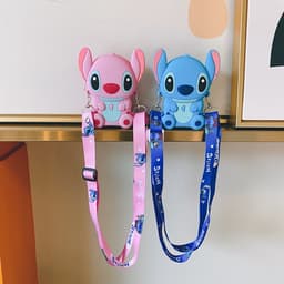 [Mới 2025] Túi xách đeo chéo silicon hình Chuột túi Stitch thời trang dễ thương đựng bao lì xì 4